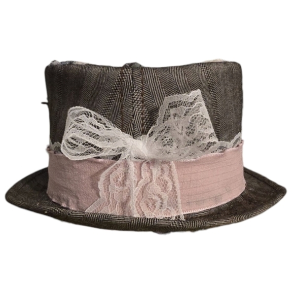 Upcycled Hand Crafted On a Vintage Goorin Bros Fedora Size Medium main image 7